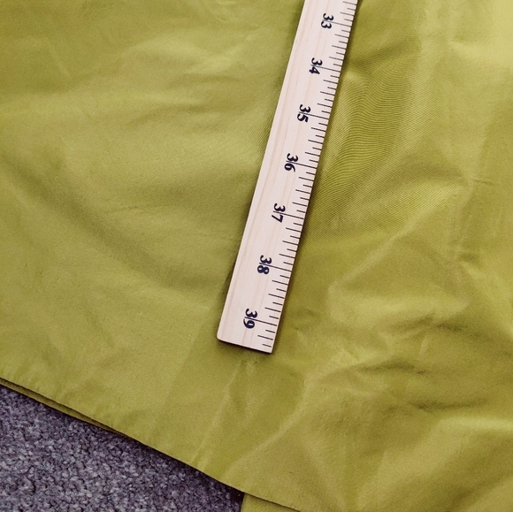 J. Crew Green Silk Wrap Dress with Ruffle Trim - Size 16 Evening Party Feminine - Picture 10 of 12